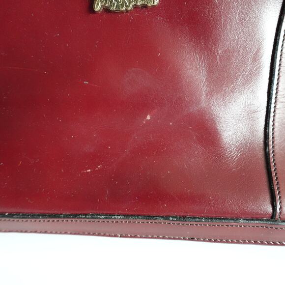 Vintage 60s 70s John Romain Red Leather Shoulder Bag - Picture 13 of 16